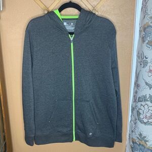 Xersion Grey Full Zip Hoodie Sweater Size XL 18/20